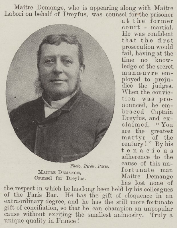 Maitre Demange, Dreyfus