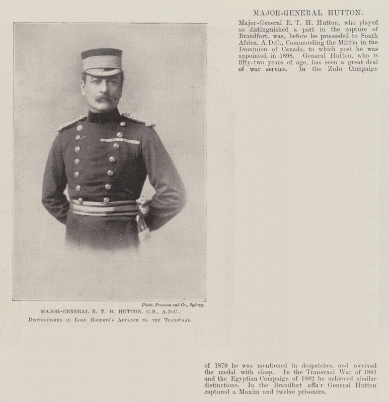 Tümgeneral ETH Hutton, CB, ADC, Lord Robertss Advance to the Transvaal by English Photographer