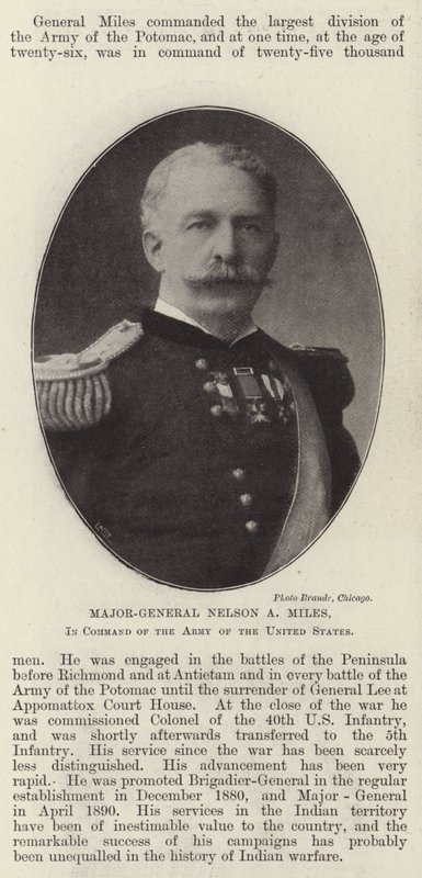Tümgeneral Nelson A Miles, Birleşik Devletler Ordusu Komutanı by English Photographer