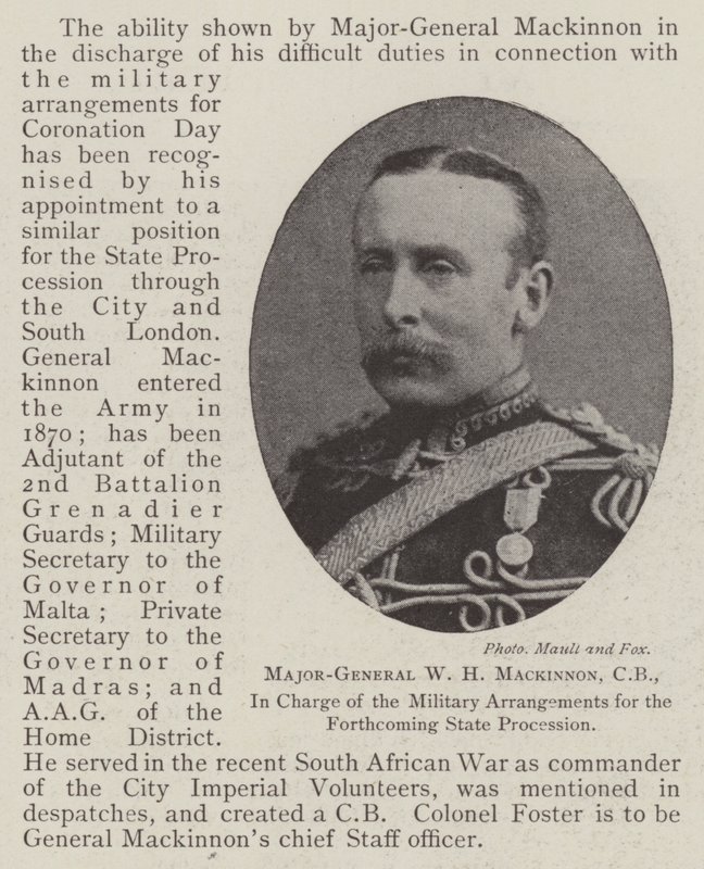 Tümgeneral WH Mackinnon, CB, Yaklaşan Devlet Alayı için Askeri Düzenlemelerden Sorumlu by English Photographer
