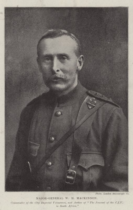 Tümgeneral WH Mackinnon, Şehir İmparatorluk Gönüllüleri Komutanı ve Güney Afrika