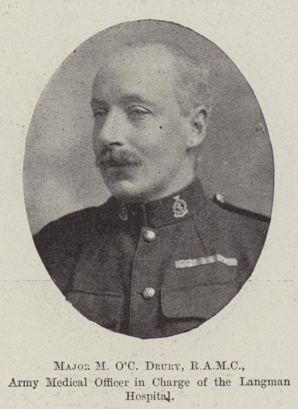 Binbaşı M OC Drury, RAMC, Langman Hastanesinden Sorumlu Ordu Sağlık Subayı by English Photographer