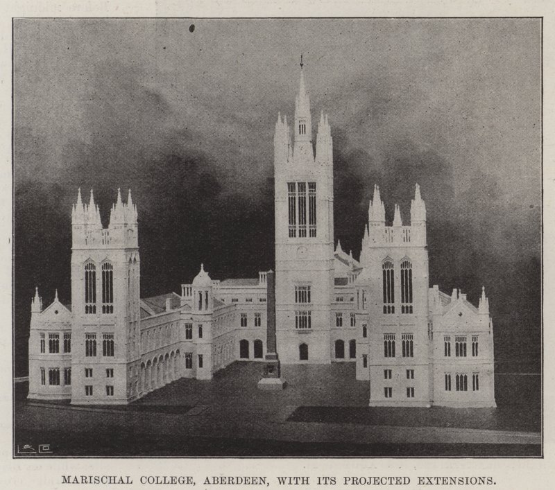 Öngörülen Uzantıları ile Marischal College, Aberdeen by English Photographer