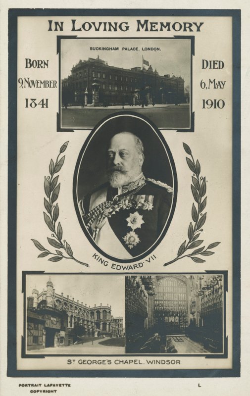 Kral Edward VII için hatıra kartı (s/b fotoğraf) by English Photographer