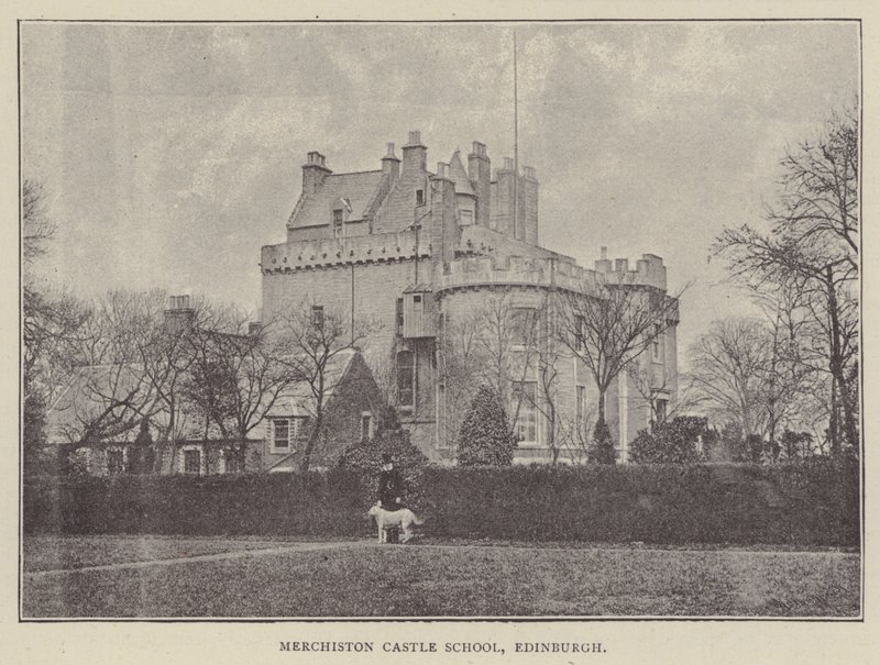 Merchiston Kalesi Okulu, Edinburgh (gravür) by English Photographer