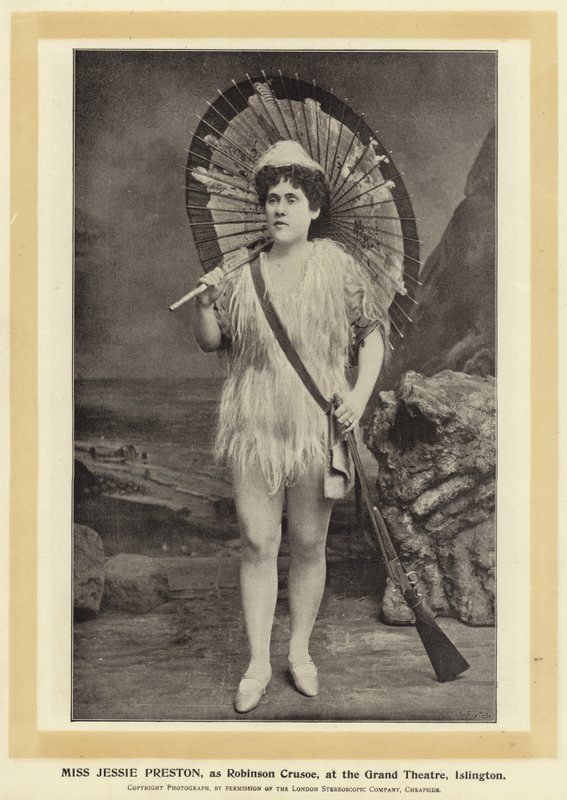 Miss Jessie Preston, Robinson Crusoe rolünde, Islington Grand Theatre