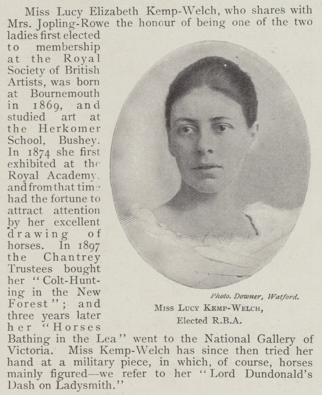 Bayan Lucy Kemp-Welch, RBA seçildi by English Photographer