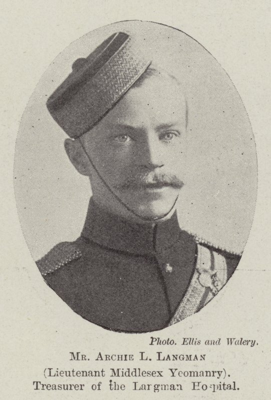 Bay Archie L Langman, Teğmen Middlesex Yeomanry, Langman Hastanesi Saymanı by English Photographer