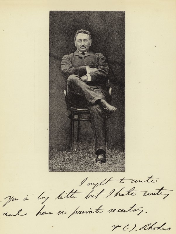 Bay Cecil J Rhodes, Cape Colony Başbakanı by English Photographer