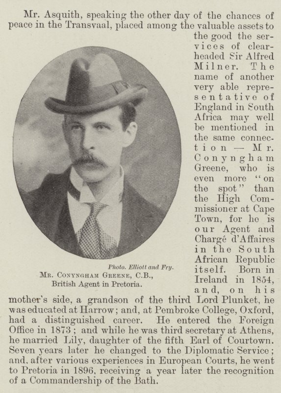 Bay Conyngham Greene, CB, Pretoria