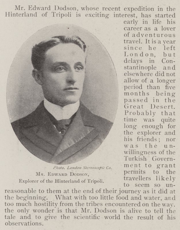Bay Edward Dodson, Trablus İç Bölgesinin Kaşifi by English Photographer