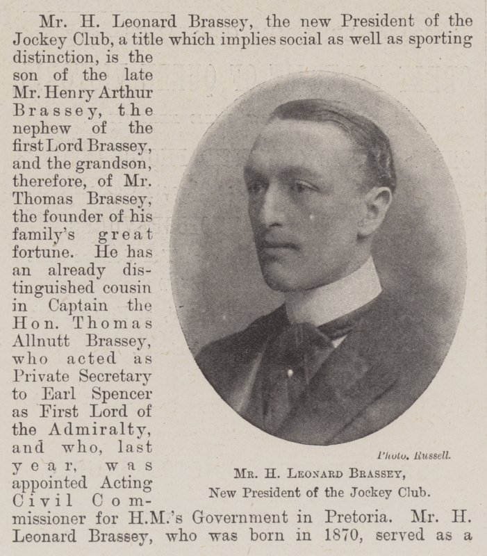 Bay H Leonard Brassey, Jokey Kulübü
