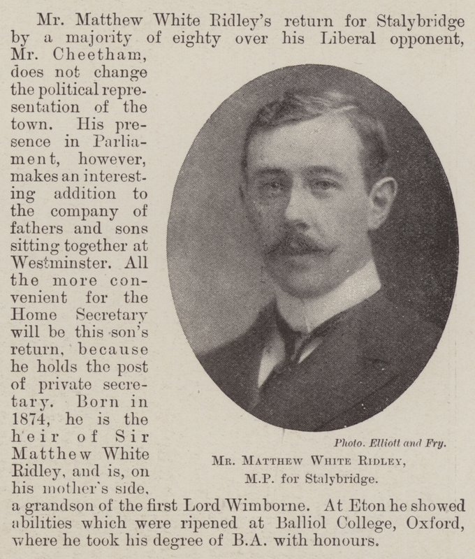 Bay Matthew White Ridley, Stalybridge Milletvekili by English Photographer
