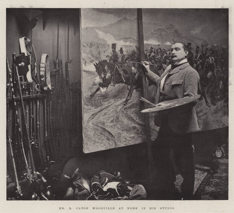 Bay R Caton Woodville Stüdyosunda İş Başında by English Photographer