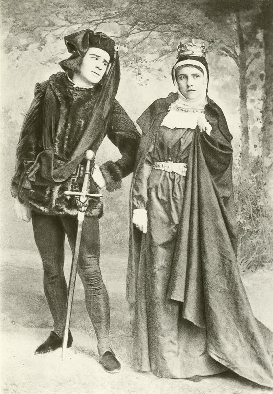 Bay R Mansield ve Bayan B Cameron Richard III ve Lady Anne olarak (gravür) by English Photographer