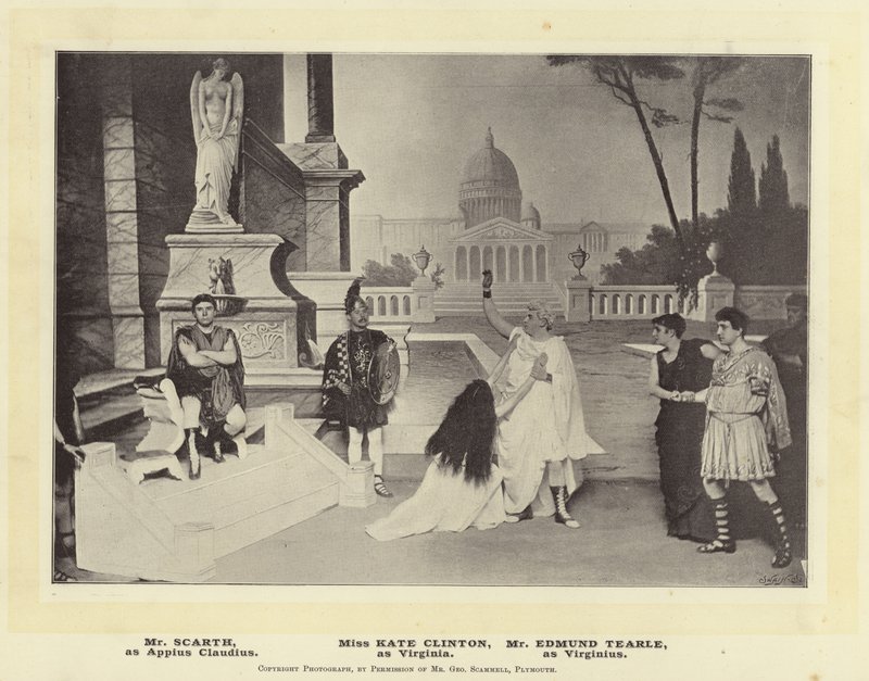 Bay Scarth, Appius Claudius olarak. Bayan Kate Clinton, Virginia rolünde. Bay Edmund Tearle, Virginius olarak by English Photographer