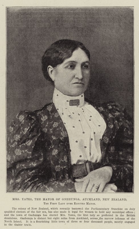 Bayan Yates, Onehunga, Auckland, Yeni Zelanda Belediye Başkanı, First Lady, şimdiye kadar Belediye Başkanı seçildi by English Photographer