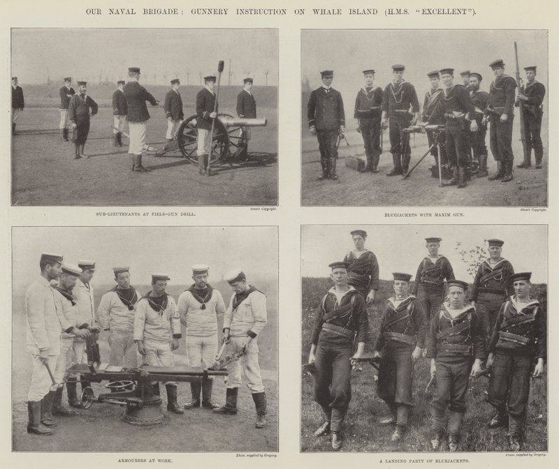 Deniz Tugayımız, Balina Adasında Topçu Eğitimi (HMS Mükemmel) by English Photographer