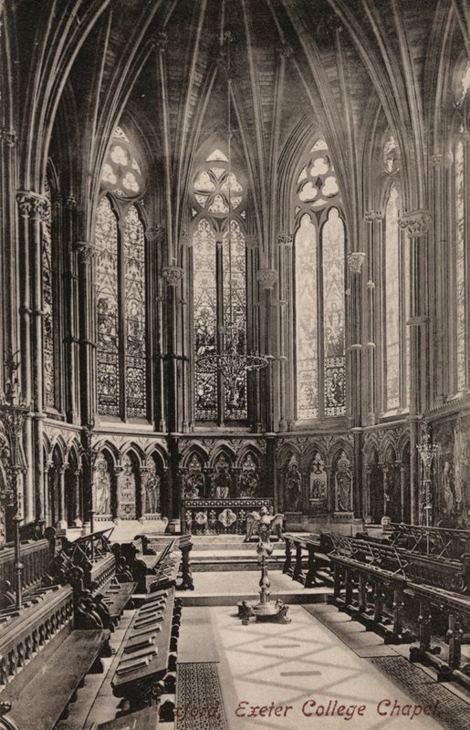 Oxford, Exeter College Şapeli (s/b fotoğraf) by English Photographer