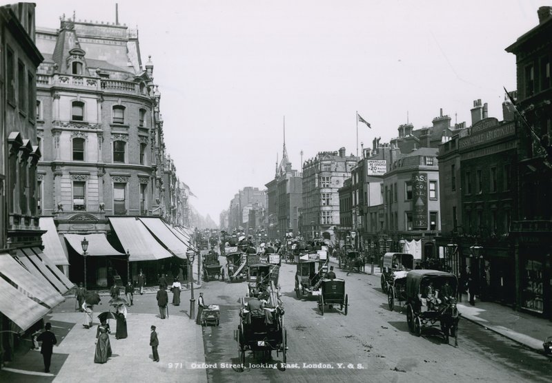 Oxford Street, Londra, doğuya bakıyor by English Photographer