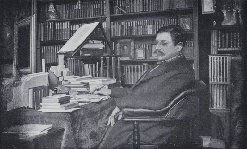 Paul Bourget Çalışmasında (s/b fotoğraf) by English Photographer