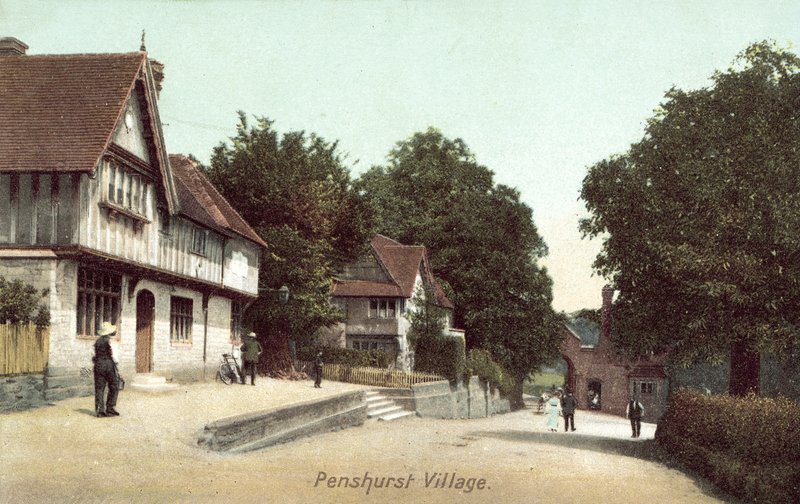 Penshurst Köyü, Kent (renkli fotoğraf) by English Photographer