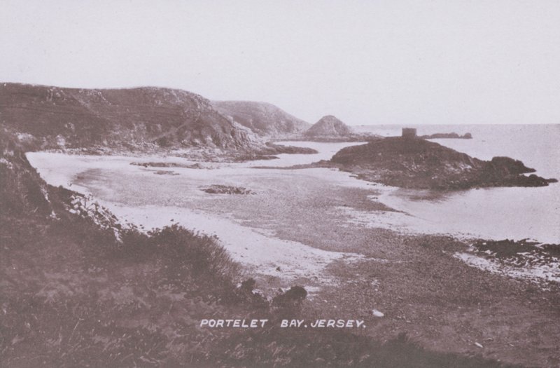 Portelet Körfezi, Jersey (s/b fotoğraf) by English Photographer