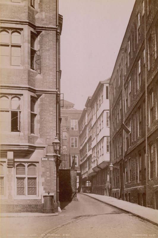Middle Temple Lane kuzey girişi ile Kartpostal by English Photographer