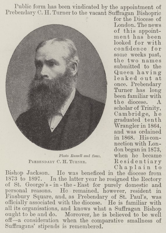 Prebendary CH Turner by English Photographer
