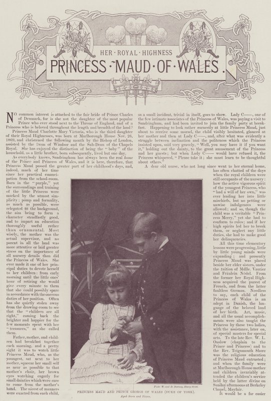 Prenses Maud ve Galler Prensi George (York Dükü) by English Photographer