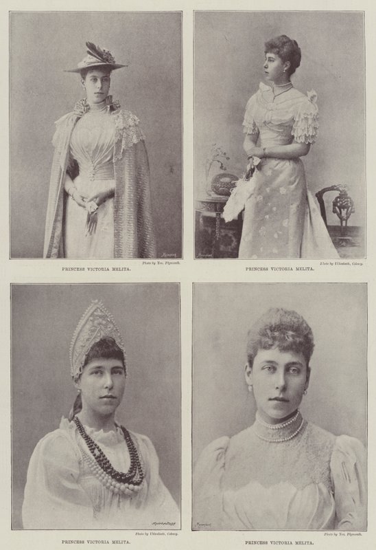 Saxe Coburg ve Gotha Prensesi Victoria Melita by English Photographer