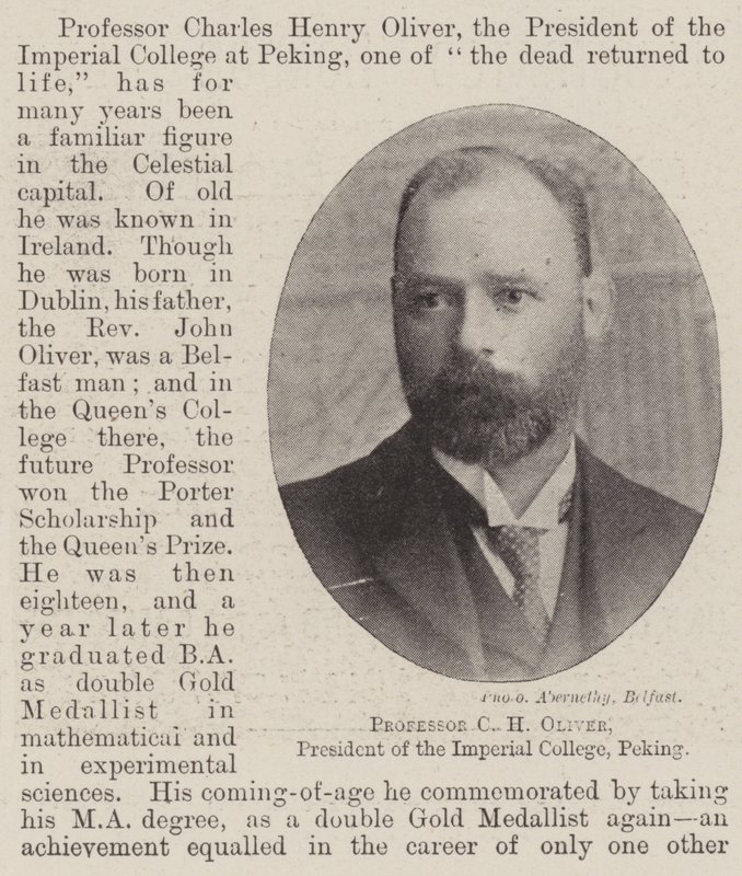 Profesör CH Oliver, Imperial College, Pekin Başkanı by English Photographer