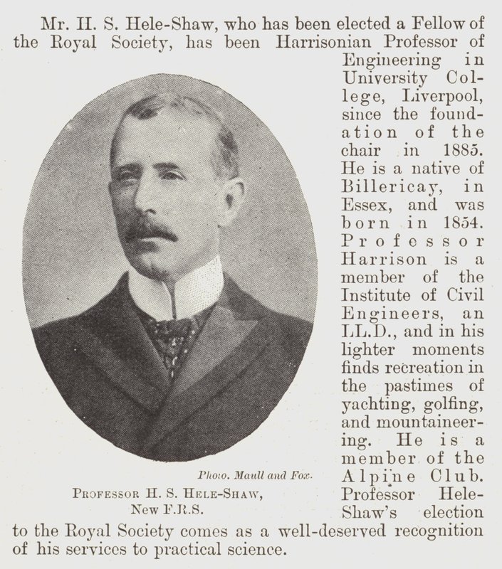 Profesör H S Hele-Shaw, Yeni FRS by English Photographer