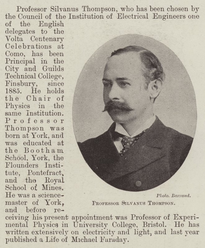 Profesör Silvanus Thompson by English Photographer