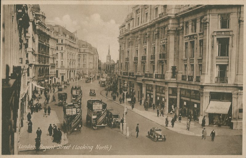 Regent Street, Londra, kuzeye bakıyor by English Photographer