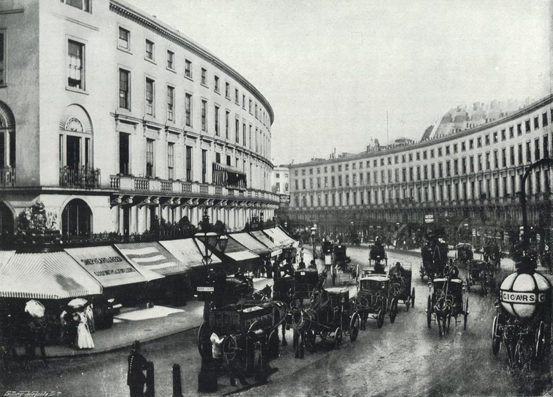 Regent Street, The Quadrant (s/b fotoğraf) by English Photographer