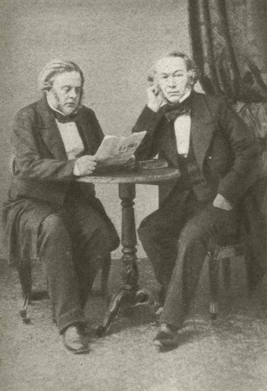 Richard Cobden (solda) ve John Bright (sağda) (s/b fotoğraf) by English Photographer