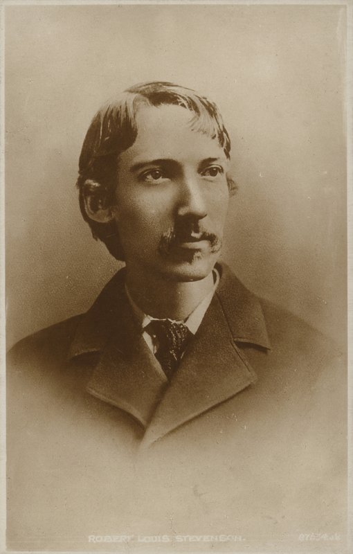 Robert Louis Stevenson (1850-1894), İskoç romancı, şair ve gezi yazarı by English Photographer