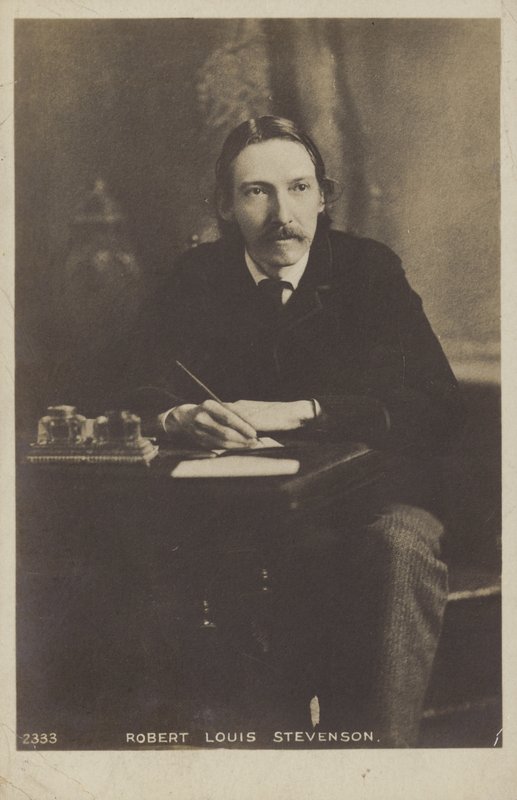 Robert Louis Stevenson (1850-1894), İskoç romancı, şair ve gezi yazarı by English Photographer