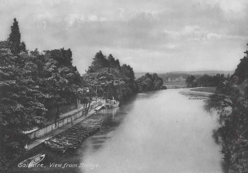Saltaire, Köprüden Görünüm (s/b fotoğraf) by English Photographer