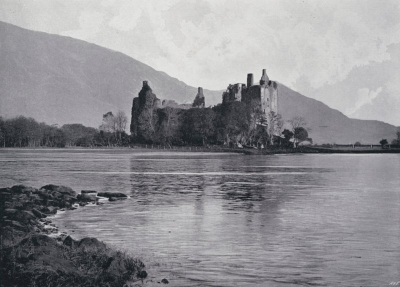 İskoçya: Kilchurn Kalesi (s/b fotoğraf) by English Photographer
