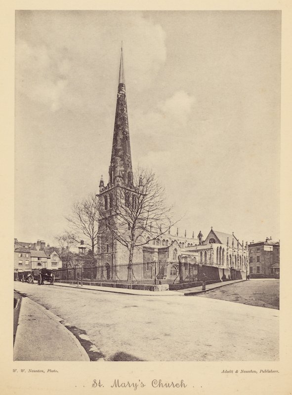 Shrewsbury: St Mary Kilisesi (s/b fotoğraf) by English Photographer