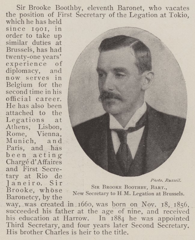 Sir Brooke Boothby, Baronet, Brüksel