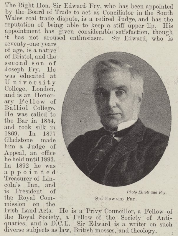 Sör Edward Fry by English Photographer