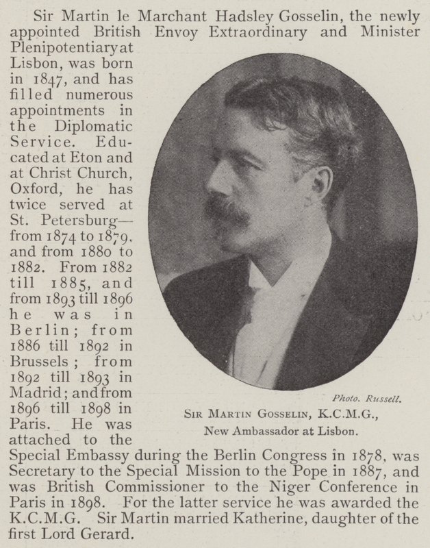 Sir Martin Gosselin, KCMG, Lizbon
