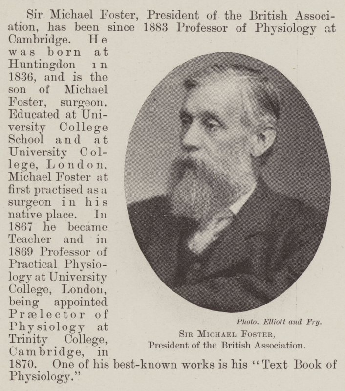 İngiliz Derneği Başkanı Sir Michael Foster by English Photographer