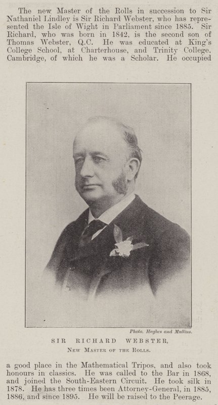 Sir Richard Webster, Rolls
