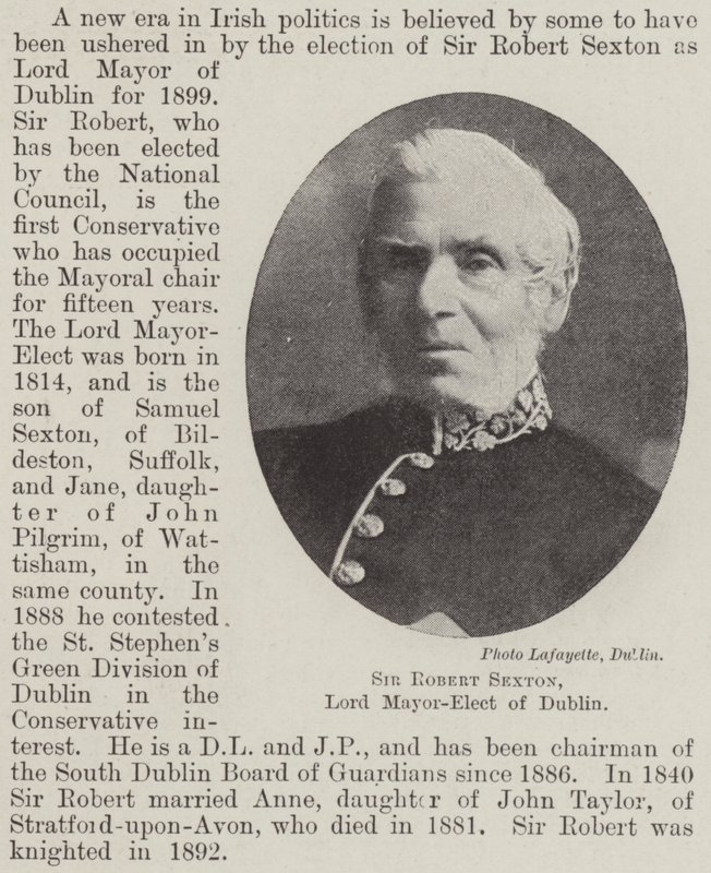 Sir Robert Sexton, Dublin