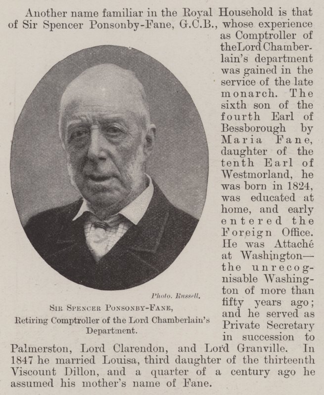 Sör Spencer Ponsonby-Fane, Lord Chamberlains Departmanı