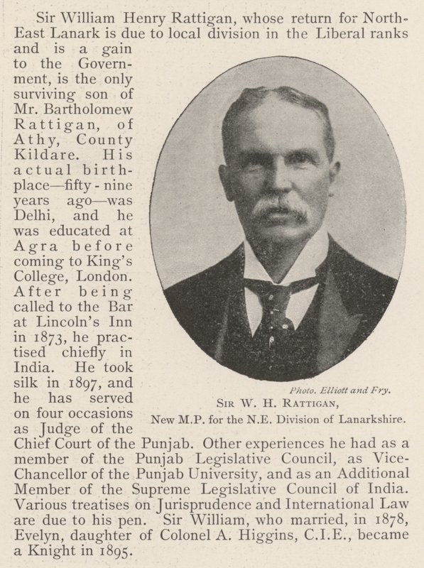 Sir WH Rattigan, Lanarkshire NE Bölümü için Yeni Milletvekili by English Photographer